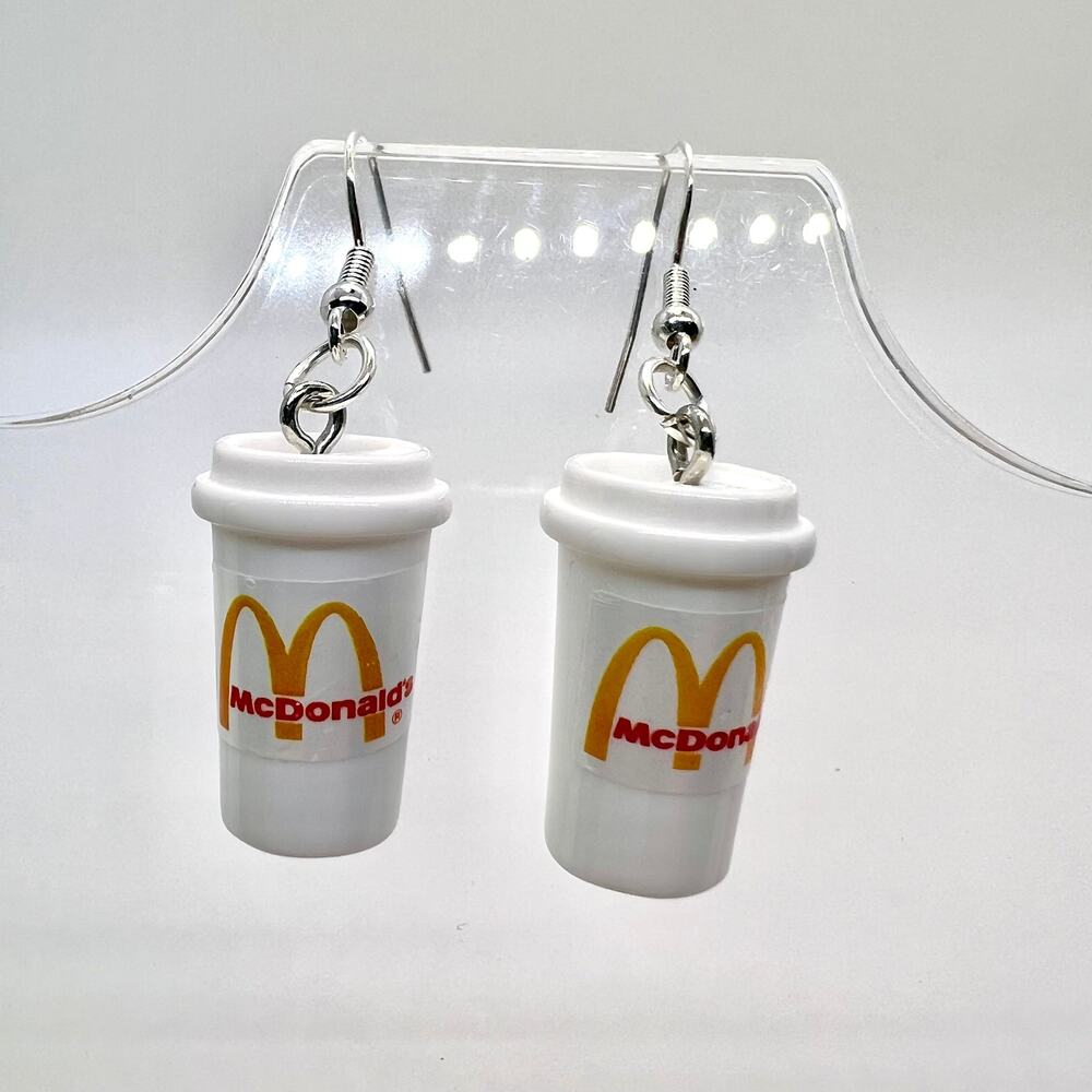 McD’s Earrings - McDonalds Accessories - Drink Earrings - Cup Earrings - Fast Fo
